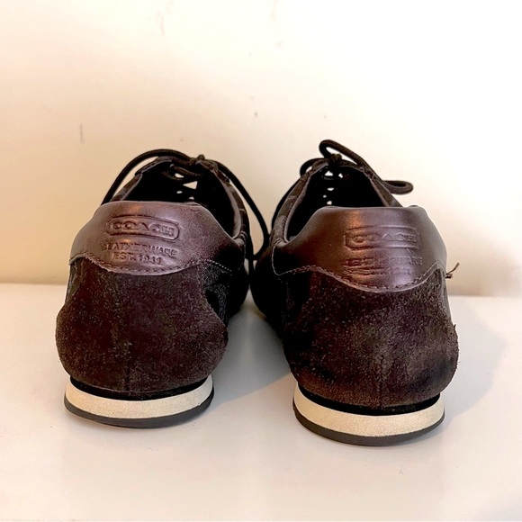 COACH Katelyn Bronze Signature Canvas and Suede Sneaker, Size 8, Excellent - Picture 5 of 7